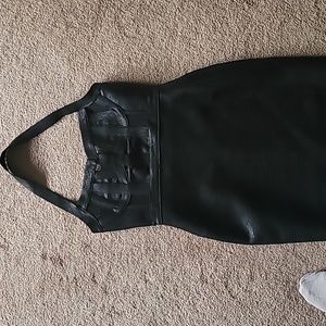 Black caged mesh bandage dress